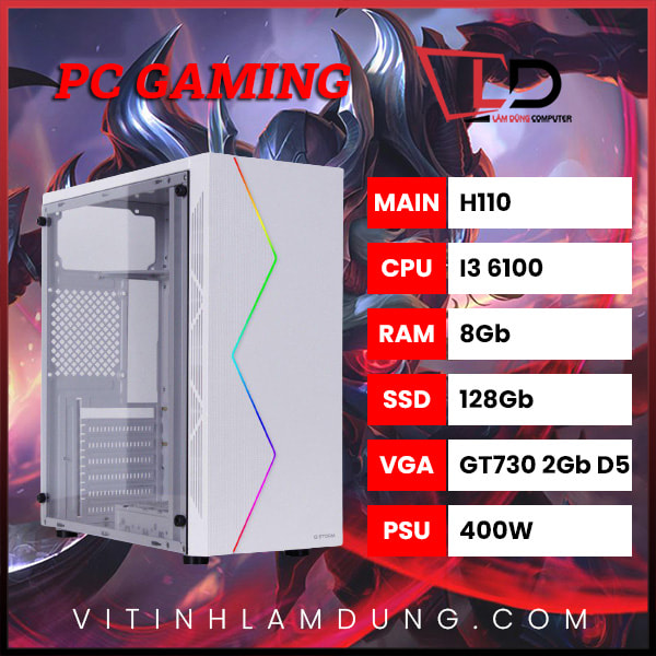 PC Gaming H110 I3 6100 Ram 8Gb SSD 128Gb Vga GT7300 2Gb